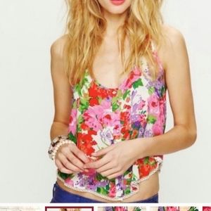 Free People Intimately Floral Racerback Tank Top